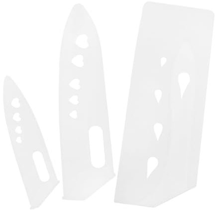 Mikikit 3 Piezas cuchillo caso seguridad cubiertas de protección del cortador hojas pequeño protector derecho funda para cuchillo de chef vaina de cuchillo cocinero plastico pp