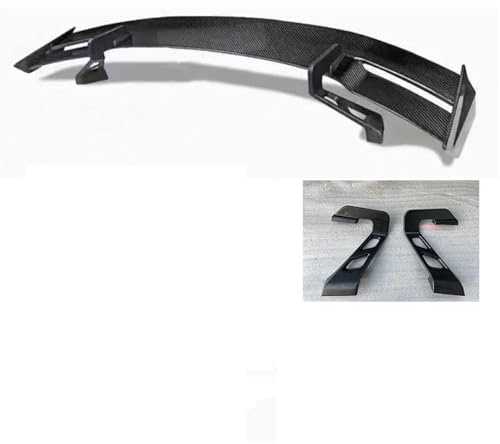 Car Rear Wing För TT För TTS För TTRS R8 V8 MK3 MK2 Bakspoiler Glasfibermaterial Bagagekåpa Glansigt Svart Bil Spoiler Vingar(Black Alloy bracket7)