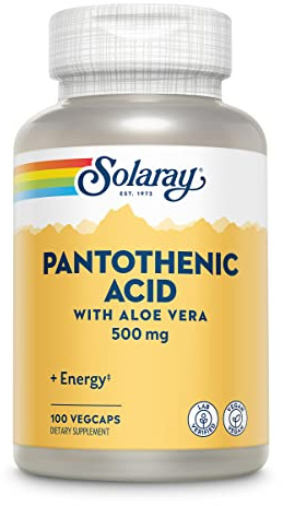 Solaray Pantothenic Acid 500mg | Ácido Pantoténico | 100 VegCaps
