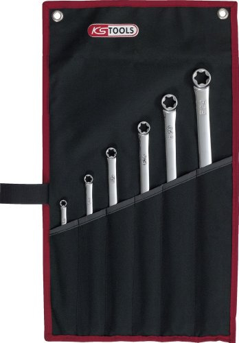 CHROMEplus Double ring spanner for TX E-Profile, 6 pcs, extra long