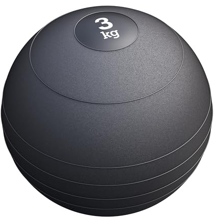 Gorilla Sports® Slam Ball - 3kg, 5kg, 7kg, 10kg, 15kg, 20kg Poids, Individuel/Ensemble, Antidérapante, Noir - Medecine Ball, Balles de Poids, Musculation, pour Fitness, Gym, Domicile, Entraînement