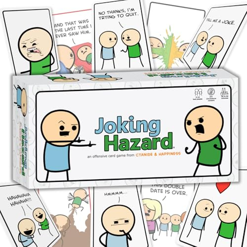 Joking Hazard by Cyanide & Happiness - 360+ Funny & Inappropriate Comic Cards, Hilarious Party Games | Includes Add-Your-Own-Words Cards