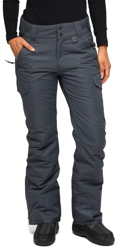 Arctix Women's Insulated Snow Pants, Water Resistant Snow Pants for Skiing & Snowboarding, Steel, Small
