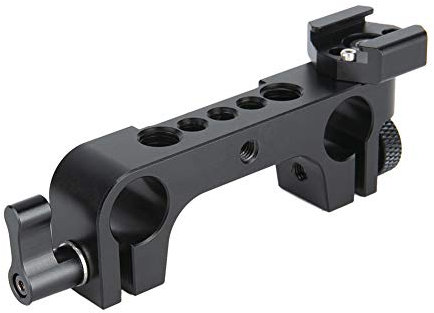 NICEYRIG 15mm Rod Clamp with Cold Shoe mount Adapter for Camera Rig 15mm rail system