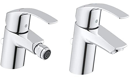 GROHE 32929002 | Eurosmart Bidet Tap + GROHE 32926002 | Eurosmart Basin Tap | Pop-Up Waste