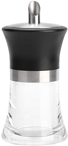 Sockerdispenser 100 ml akryl sockerströare sockerskål krydda förvaring flaska saltströare glas kaffe kryddor organisatör flaska rostfritt stål kök tillbehör (15 x 7 x 7 cm/5,9 x 2,8 x 2,8 tum)