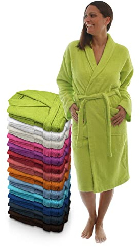 LEBENGOOD Badrock dam 100% bomull OEKO-TEX, amerikansk lockhandduk 450 gsm, ungdomsbadrockar, dusch, pool, badrock, unisex, Pistagegrön, XXL
