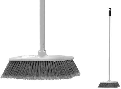 HERSIG - Escoba Gris Claro Palo | Cepillo Gris Claro con Palo.
