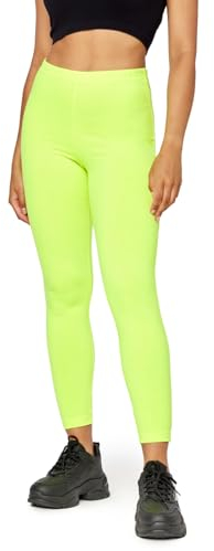 Bellivalini Damen Lange Leggings Neon 80er Jahre Sport Gym Joggen Tanz BLV50-294 (Neon Gelb, XL)
