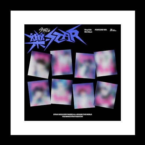 Stray Kids 樂-Star Rock-Star 8th Mini Album POSTCARD LEE KNOW Version CD+8p PostCard+1p Lyrics Paper+1p Mini Folded Poster on Pack+1p PhotoCard+Tracking Sealed