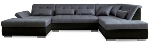 Lisa Design Vermont - canapé panoramique d'angle Droit - 7 Places - XXL