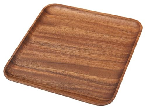 träbricka, träfat, soffbord bricka träfat, förrättstallrikar, platt sminkbricka, efterrättsbrickor, dekorativ för frukost i säng, vardagsrum på