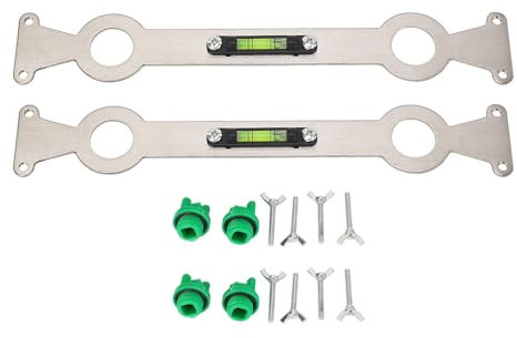 Niveleur Fixe de Tuyau Polyvalent Réglable, Niveleur de Tuyau D'eau Chaude et Froide avec Niveau à Bulle de Haute Précision, adapté aux Pommes de Douche et aux Robinets,