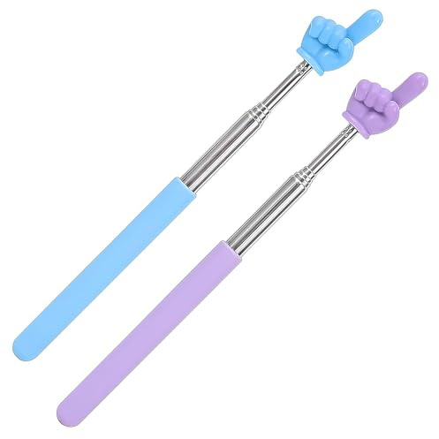 Telescopic Teachers Pointer, 2 Pcs Finger Pointer Stick, Extendable Hand Pointer Finger Pointer Stick, For Classroom Presentation Whiteboard Classroom, School Kindergarten Teacher Supplies