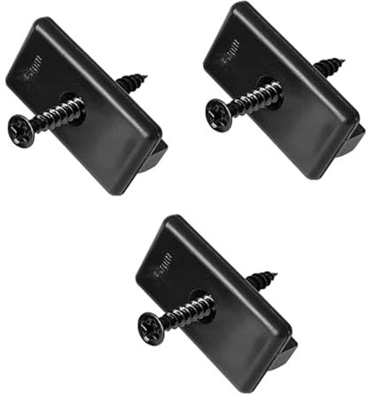 LNSYSNS 150 Pièces Fixation Lame de Terrasse Composite, 6 mm Type T Attaches Cachées pour Terrasse, Noir Clips de Fixation en T pour Terrasse, avec 150 Vis M4 pour Revêtement Sol Stratifié-WPC/BPC