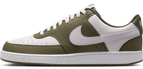 Nike Court Vision Low Schuh für Herren, Scarpa Uomo, Medium Oliva Bianco, 40.5 EU
