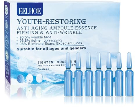 Ampoules d'acide hyaluronique 7x2ml, Centella ampoule, Hyaluronic Acid Ampoule Sérum Concentré, soin hydratant intense, Ampoules avec Niacinamide Centella, Sérum pour tous les types de peau