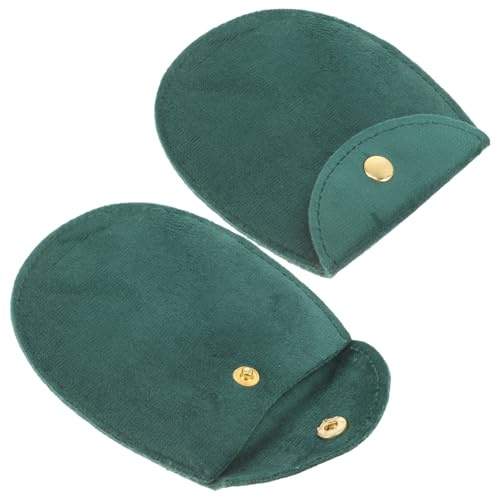 POPETPOP 2 Pezzi Sacchetti Floccato per Orologio da Tasca Chiusura a Pressione, Stile Retrò, Portatili e Protettivi Contro Graffi e Sporco, per Conservazione Orologi