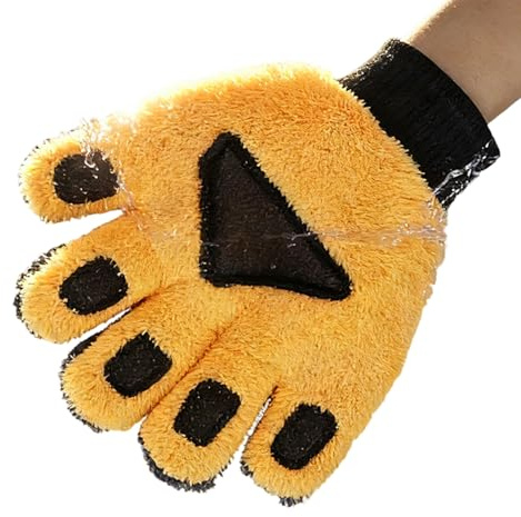 Guante de lavado – Guantes de forro polar coral | Guantes de limpieza de dos lados | Para hombres Auto Camión SUV Vehículos Exterior Hogar Lavavajillas