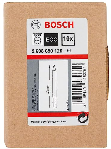 Bosch 10x Set de burins pointus PRO SDS max-4C (pour Béton, Brique, Ø mm, Professional Accessoire Marteau burineur, Marteau briseur)