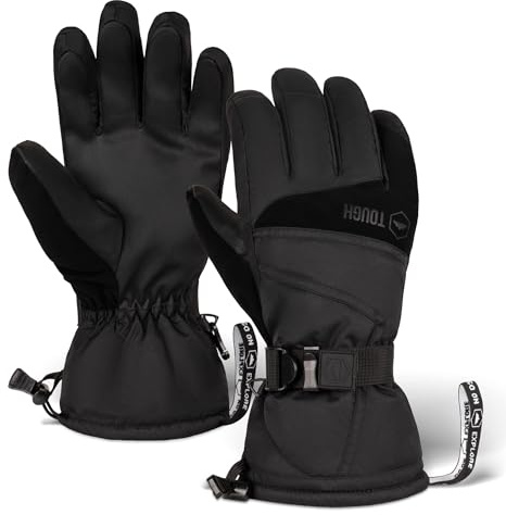 Tough Outdoors Winter Gloves - Waterproof Ski Gloves for Women and Men - Warm Womens Mens Snowboard Glove - Insulated Thermal Skiing & Snowboarding Cold Weather Snow Glove - Medium