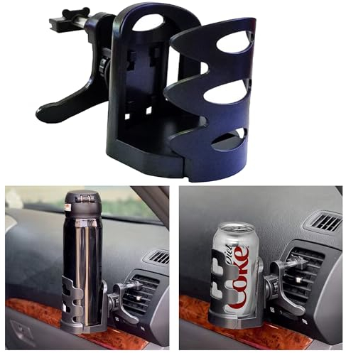 Portabicchiere per Auto, Universale Auto Portabevande, Regolabile, Montaggio su Bocchette Aerazione, per Tazze Thermos, Tazze da Caffè, Lattine per Bevande, Auto Portabicchieri