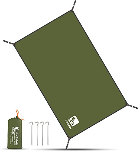 HIKEMAN Outdoor Waterproof Multi-Purpose Camping Tent Tarp Ground Covering Groundsheet Mat Tent & Awning Carpet Multiple Size For Camping Hiking Picnic (Armygreen,90 * 210cm)