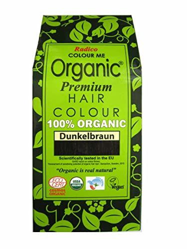 Radico Colour Me | Organic Pflanzenhaarfarbe | Dunkelbraun | Aus ayurvedischen Kräutern | Frei von Amoniak & Wasserstoffperoxid | Auch für graues Haar | 5 x 100 g
