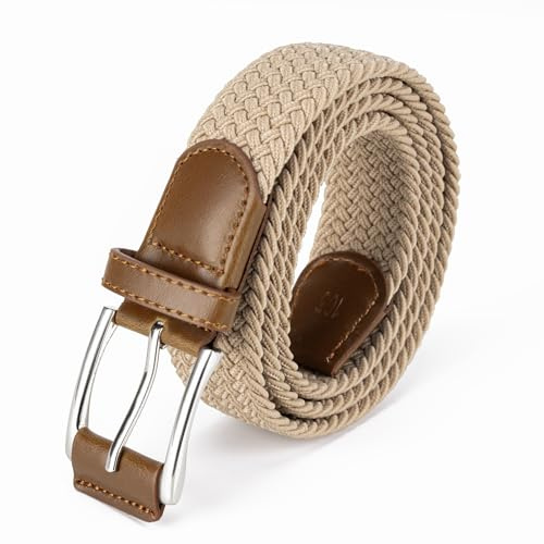 Aegero Stretch Belt for Men - Woven Belt for Golf & Casual Wear 1 3/8