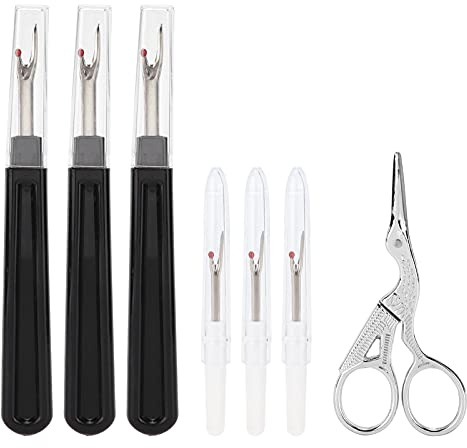 Kit de desgarrador de costuras, mango de acero inoxidable, para coser bordado, acolchado, herramientas esenciales para el hogar con tijeras para cortar variedad de materiales