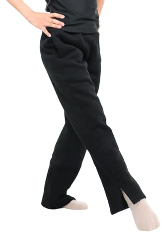 Dance Pants for Kids Training Gear for Contemporary, Jazz, Hip Hop, Tap, Ballroom Unisex for Girls & Boys, All Styles (US, Alpha, Large, 12 Years, Regular, Charcoal Black)