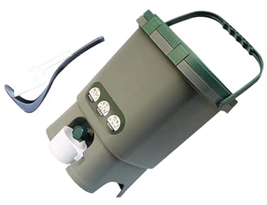 Allayu Barriles de fermentación compactos con Ranura de desviación. Solución Reciclaje fácil. Cubo Basura para Interiores. Cubo compostaje. compostaje portátil, Ligero y portátil.