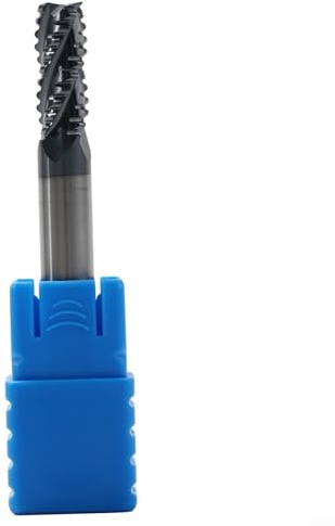 GANCEI 1 fresa de extremo de desbaste de carburo, 4 flautas con revestimiento Altin, 35 ° para HELIX, para mecanizado Hpc de aluminio inoxidable de acero (8 mm)