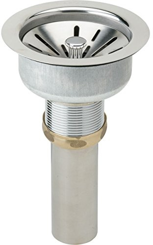 Elkay LK35 3-1/2 Drain Fitting with Type 304 Stainless Steel Body, Strainer Basket, and Tailpiece