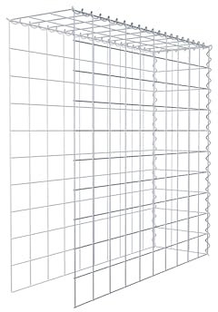 GABIONA Cesta para piedra (rectangular, malla de 10 x 10 cm, profundidad de 30 cm, cesta de cultivo tipo 4, cierre en espiral, galvanizada (100 x 100 x 30 cm)