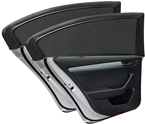 URAQT Sonnenschutz Auto Baby Kinder, 2 Stück Sonnenblende Auto mit UV Schutz, Universal Sonnenschutzrollo Autoscheiben Heckscheibe Seitefenster Netz für Baby Kinder Haustiere