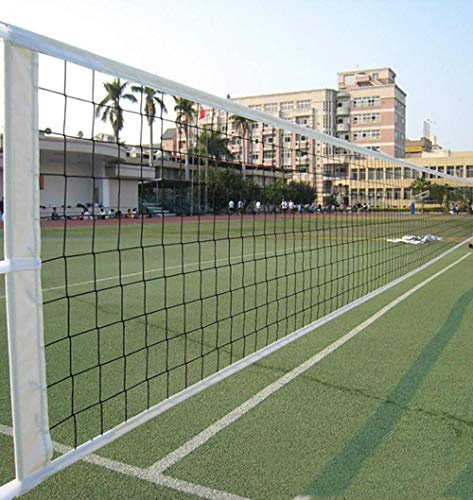 IPENNY Standard Size Volleyball Replacement Net Portable Adjustable Training Net Foldable Official Standard Size Indoor Outdoor Sports Equipment for Backyard Schoolyard Pool Beach Driveway