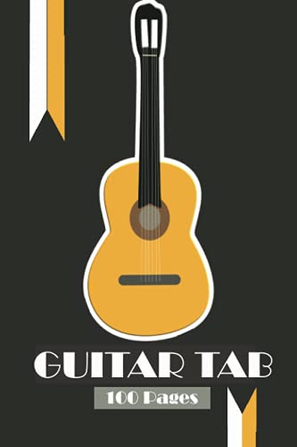 Guitar tab book | Bloc de tablature de livres de guitare pour les joueurs de guitare et d'ukulélé: 100 pages, format 6x9 (env. DIN A5) partitions pour guitaristes et joueurs de ukulélé