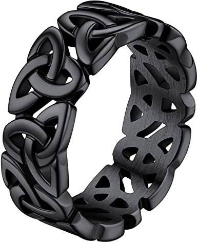 FaithHeart Triquetra-Ring für Herren und Damen, keltisches Band, Größe 54 – 72, Modeschmuck, Geschenk für Weihnachten, Geburtstag, für Frauen, Kinder, Mädchen