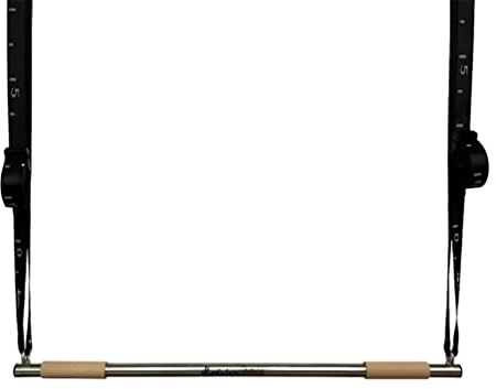 ModularSports SLIDE'N'ROLL rotierende Klimmzugstange 125cm aus Edelstahl mit Holzgriffen/Klimmzugstange Outdoor und Indoor geeignet/effektives Klimmzugtraining für Kletterer und Boulderer