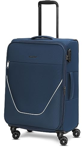 Stratic Check-in Koffer für Damen und Herren | mittelgroßer Trolley 42 x 26 x 65 cm aus hochwertigem, flexiblem Polyester Material | Erweiterbar & Teleskopgriff| taska Serie
