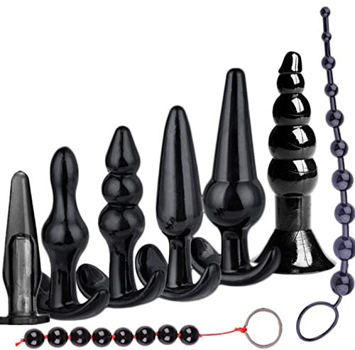 NICEYEA Analplug Set Frauen Analkette 8 Stück Buttplug Silikon Analplugs Plugset sex Weiches Anal Dildo Sextoyset für Damen Herren Paare Anfänger Frau Analplugs Klein,Mittel,Groß