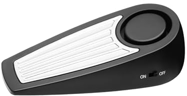 DIFCUL Alarme Porte,Cale Bloque Porte avec Fonction Alarme,Alarme d'Arrêt de Porte en Forme de Cale, avec Sirène de 130 DB,pour Hôtel Sécurité Maison Travel ,Noir (1)