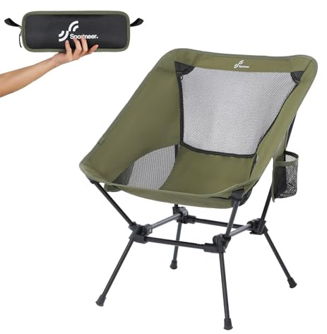Sportneer Campingstuhl Faltbar Camping Stuhl Tragbarer Campingstühle 150Kg Faltstuhl Ultraleichter Packmaß Kleiner Klappstuhl mit Tragetasche für Picknick, Outdoor, Wandern