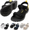 CRESSI Pete Sandal Black/Yellow 41 - Sandalia Unisex Ideal para los Días de Verano en la Playa, Diseñada para el Confort y la Practicidad en Entornos Acuáticos, Negro/Amarillo, 41