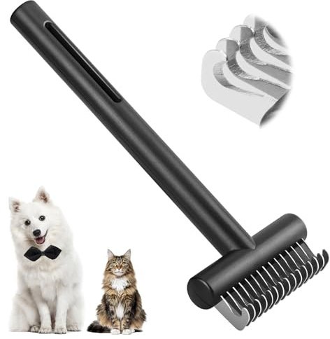 Euqvunn Entfilzungskamm, Hundebürste Unterwolle Entwirrt und Schneidet Mühelos Verfilzungen, Unterfellbürste Katze und Langhaarige Katzen, Hunde, Kaninchen und Kleine Haustiere