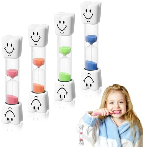4 PCS 3 min Tooth Brushing Sand Timer Clessidra Clessidra Orologio spazzolino da denti per i bambini Regalo dei bambini Cook Meeting Reading Classroom Kitchen Home Office Decoration