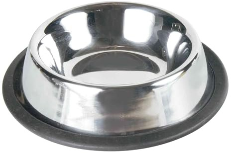 Trixie 2469 Napf, Katze, Edelstahl, Gummiring, 0,2 l/ø 11 cm