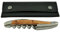 Forge de Laguiole Geschenkset Kellnermesser Sommelierbesteck - Griff Wacholder - Edelstahl matt inox+schwarzes Lederetui