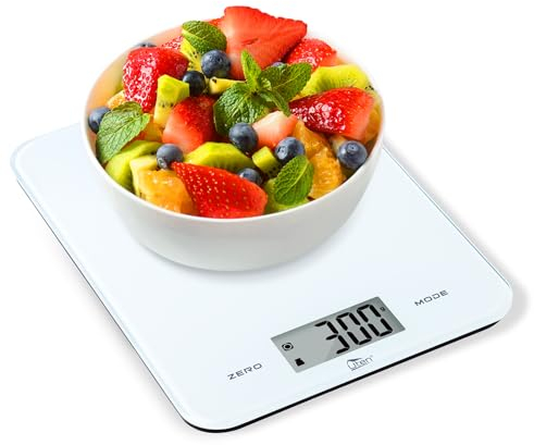 Uten Bilancia da Cucina 8 kg/1g, Bilancia Elettronica Digitale per Misurazioni ad Alta Precisione, Display LED Multifunzione, per Cucina e Pasticceria